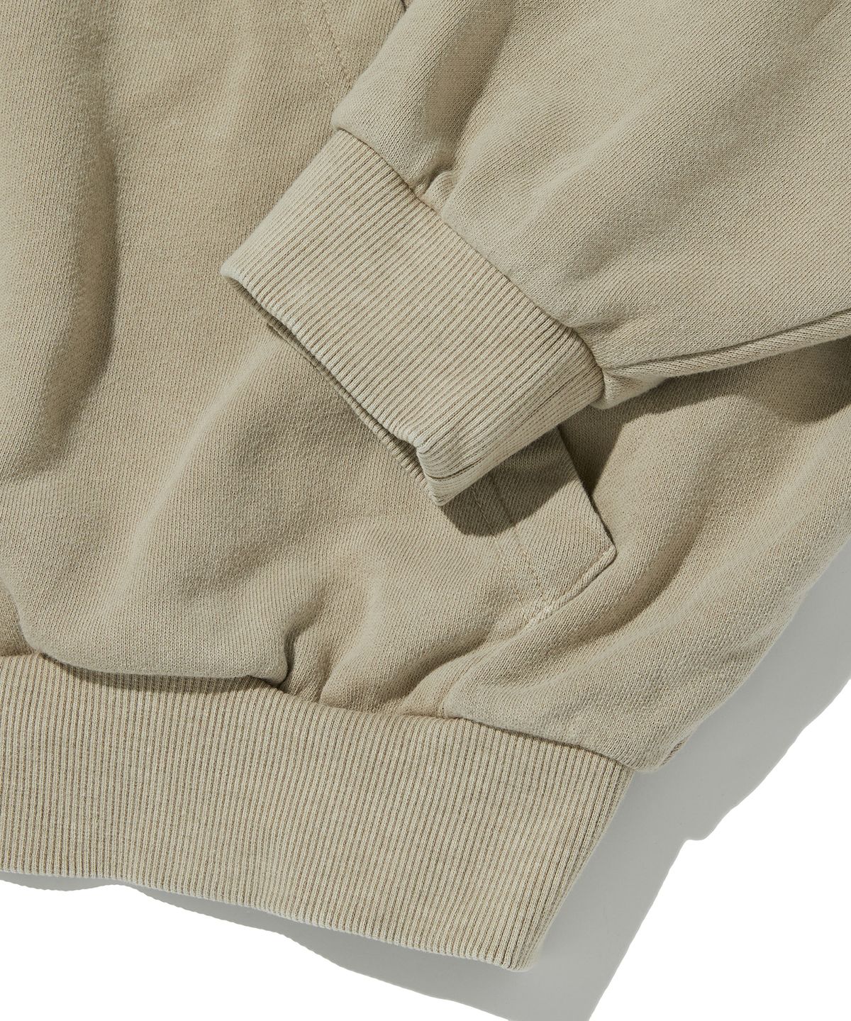 스웨이드(SUADE) CROPPED WASHED HOOD ZIP UP [WASHING BEIGE]