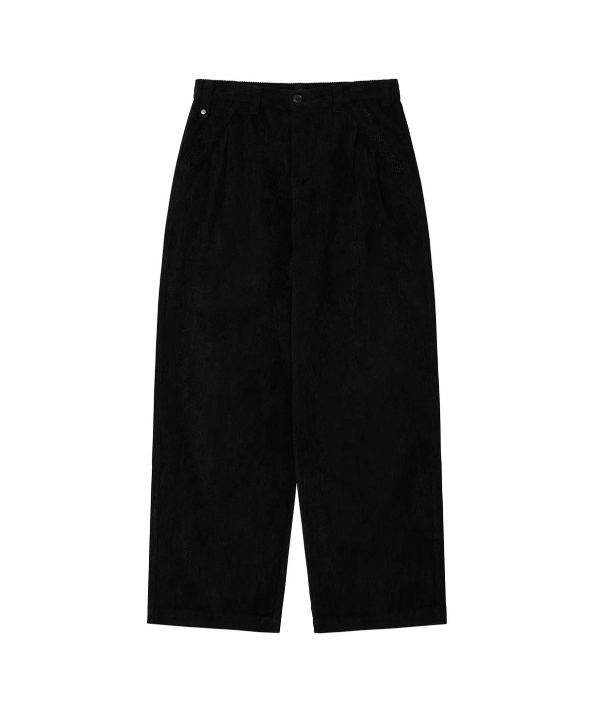 웰빙익스프레스(WELLBEING EXPRESS) Two Tuck Corduroy Pants Black