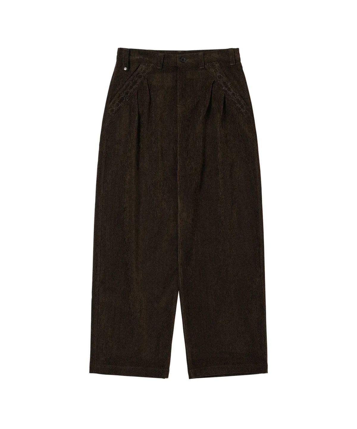 웰빙익스프레스(WELLBEING EXPRESS) Two Tuck Corduroy Pants Brown