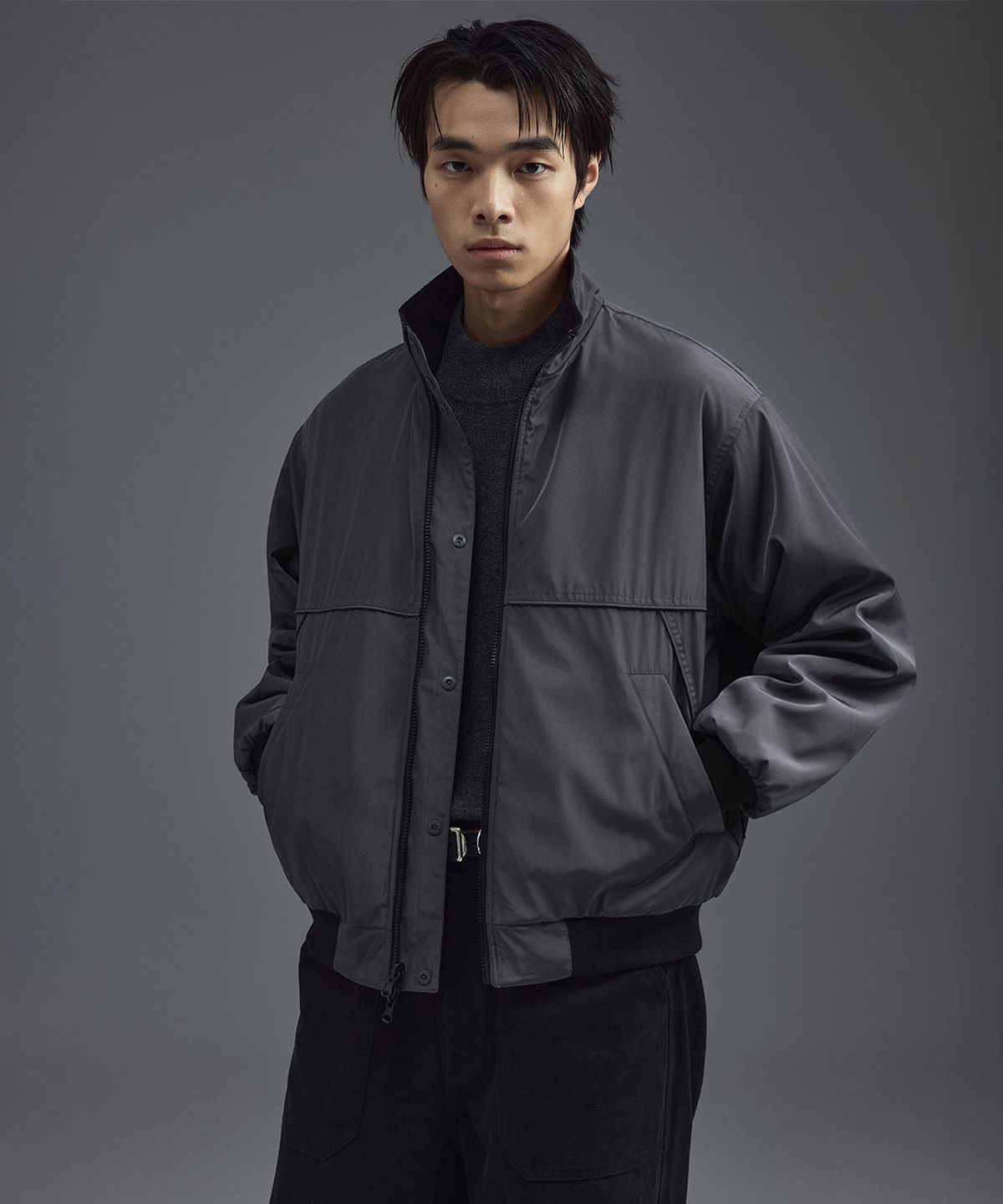 일꼬르소(IL CORSO) POLARTEC 플리스 리버서블 웜업 자켓 블랙