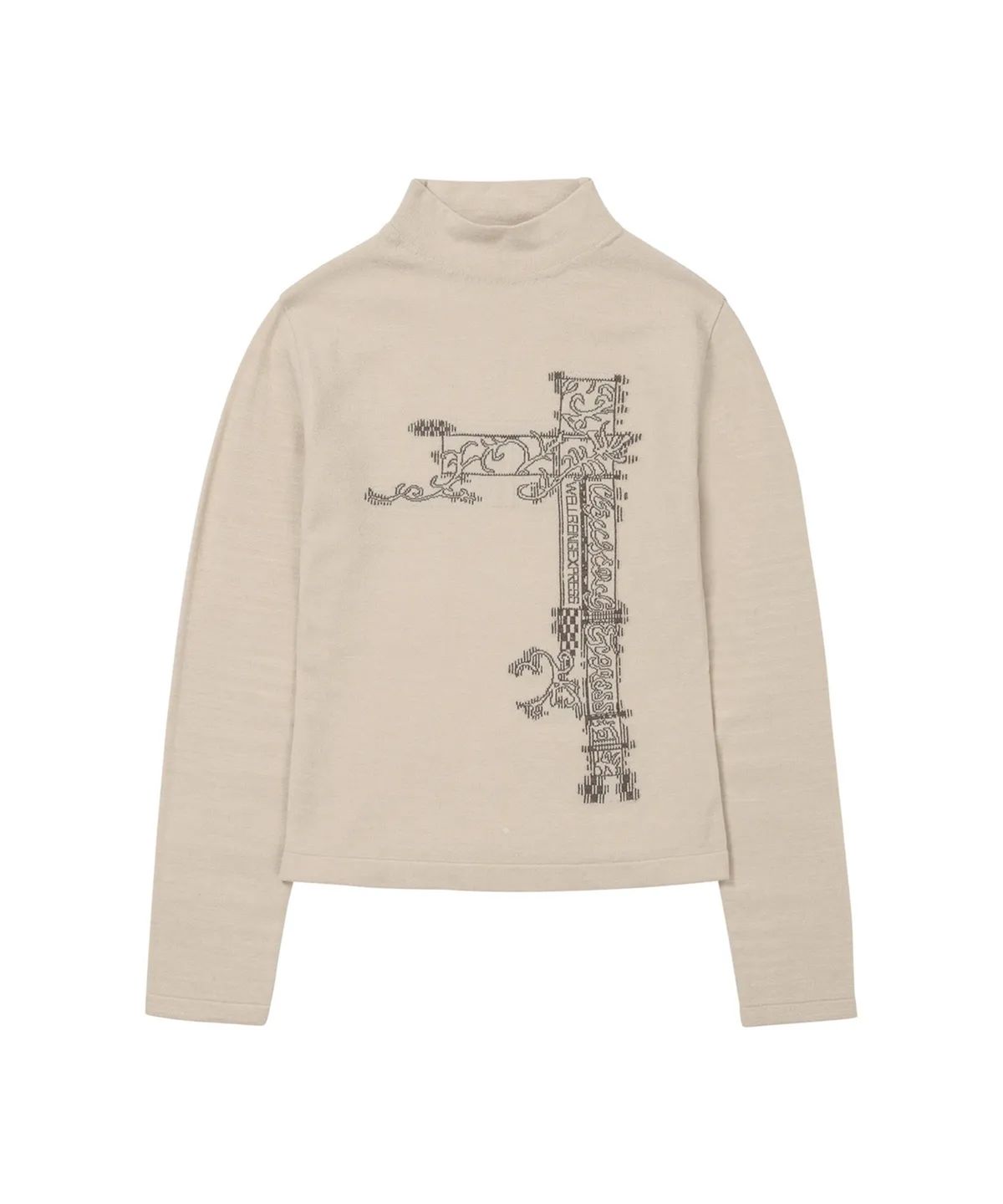 웰빙익스프레스(WELLBEING EXPRESS) Hybrid Tattoo Jacquard Knit Beige