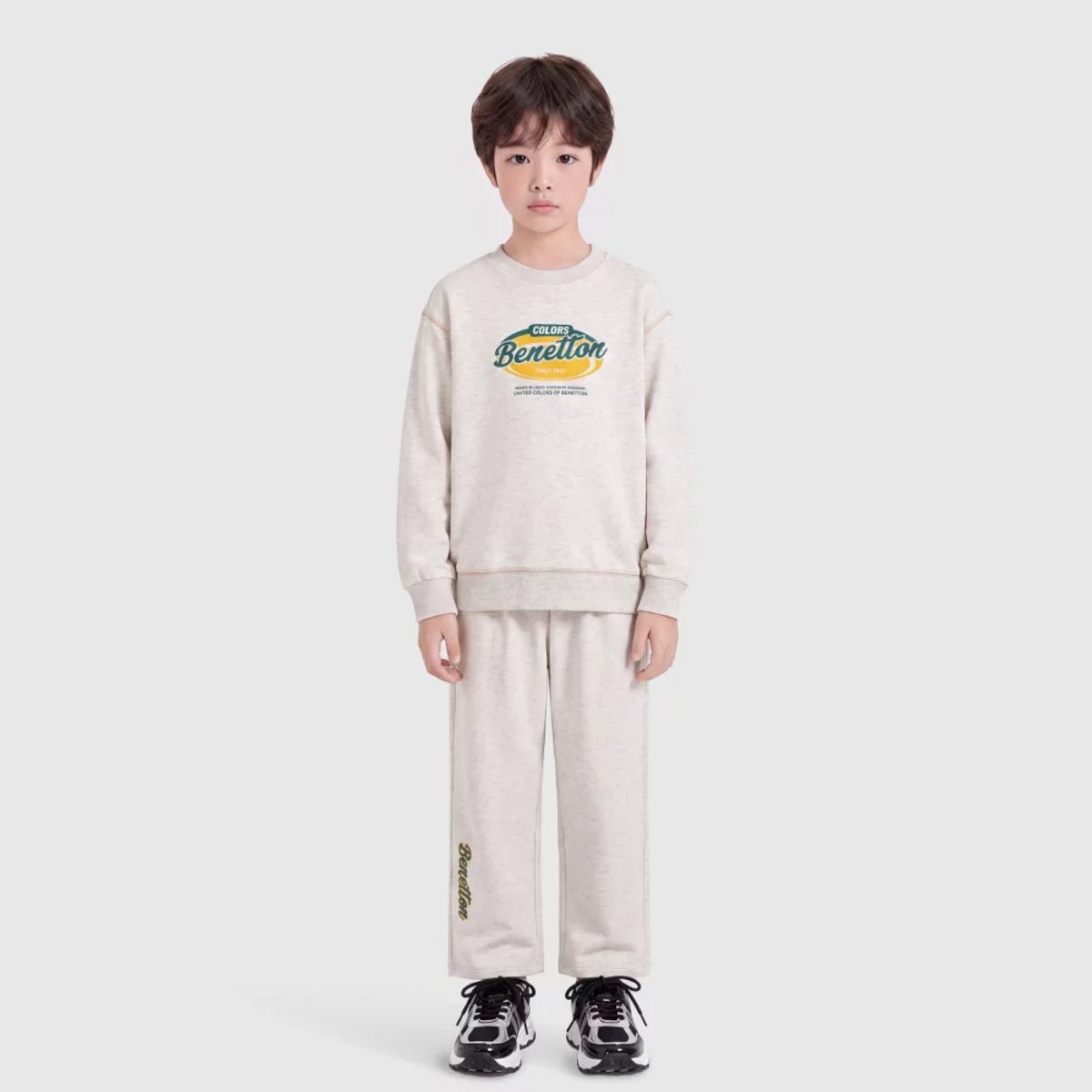 베네통키즈(BENETTONKIDS) 배기핏 트레이닝 팬츠_QATP03641OT