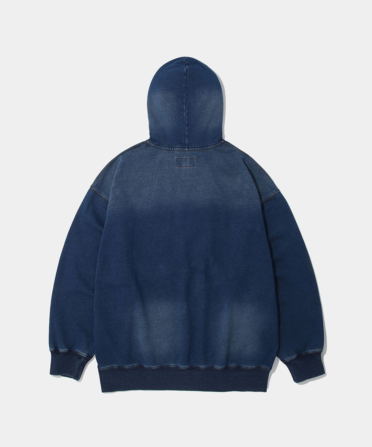 컬럼비아 유니버시티(COLUMBIA UNIVERSITY) BIG ARCH RUBBER DENIM TERRY HOODIE_MIDNIGHT JIN