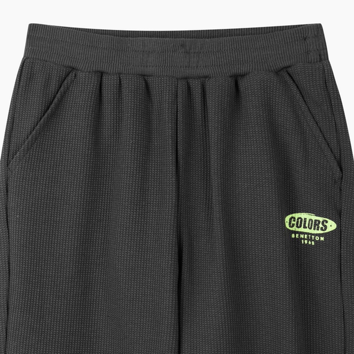 베네통키즈(BENETTONKIDS) 와플 그래픽 조거 팬츠_QATP04641CG