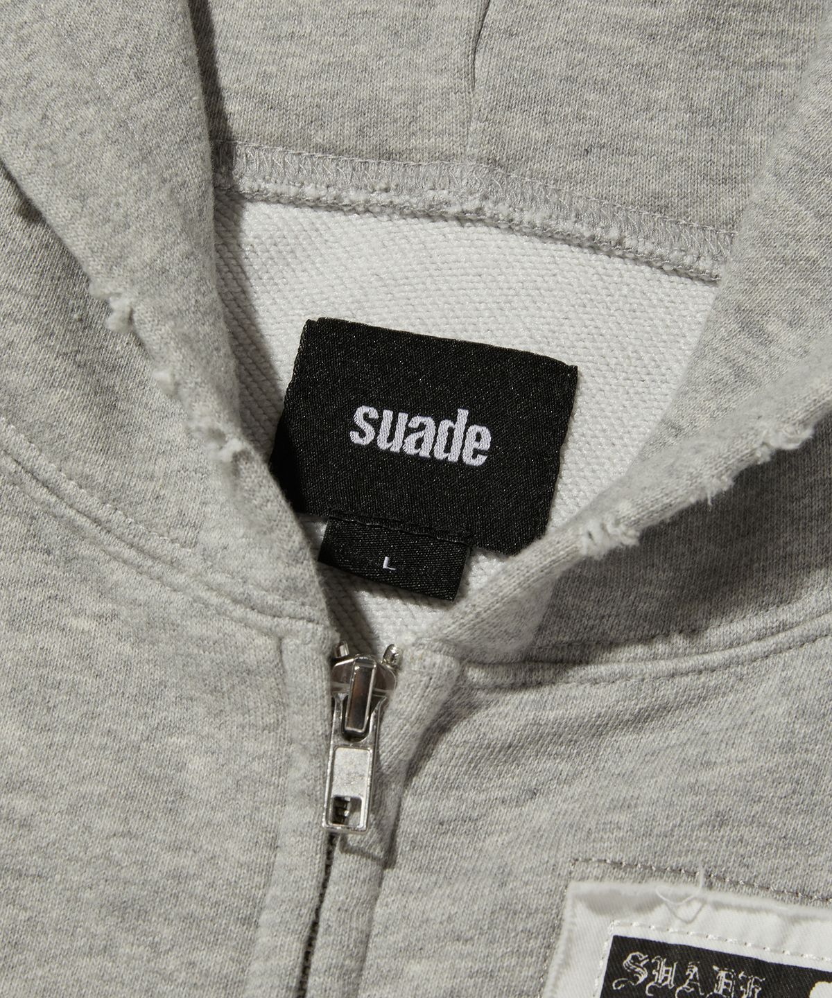 스웨이드(SUADE) PATCHWORK HOOD ZIP UP [GRAY]
