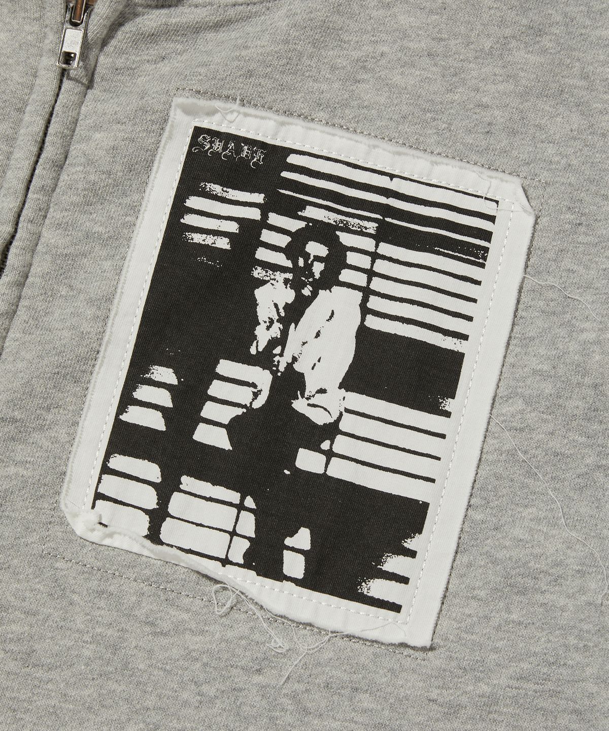 스웨이드(SUADE) PATCHWORK HOOD ZIP UP [GRAY]