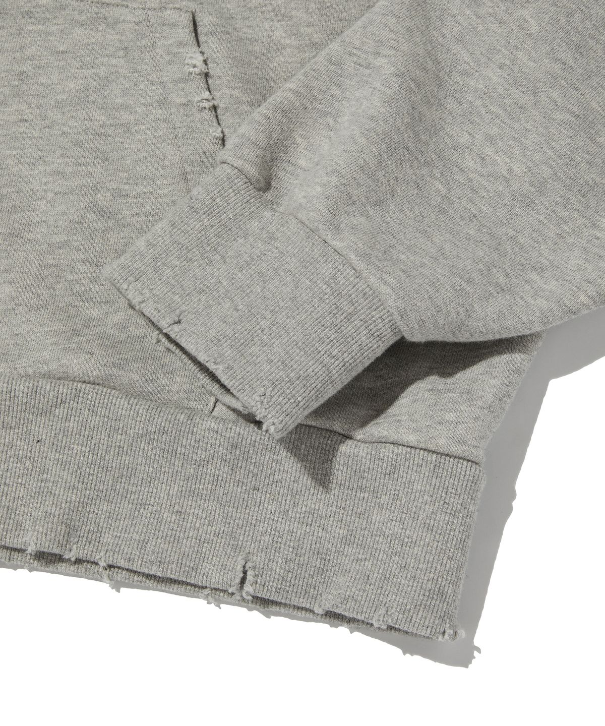 스웨이드(SUADE) PATCHWORK HOOD ZIP UP [GRAY]