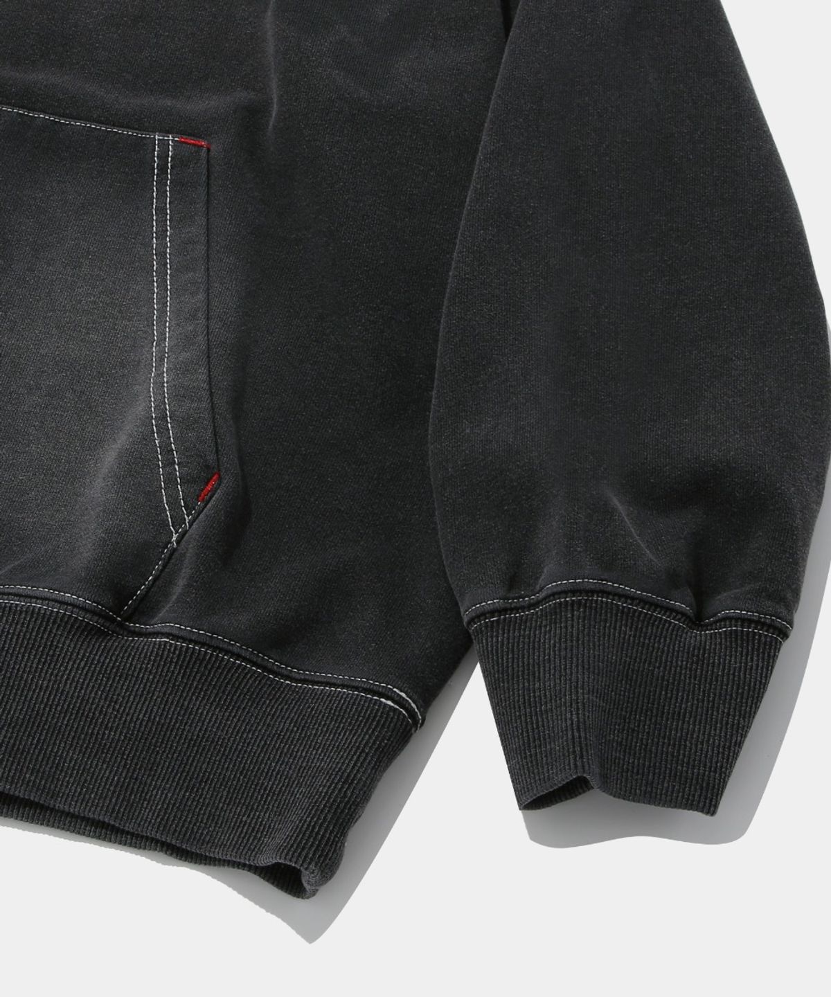 컬럼비아 유니버시티(COLUMBIA UNIVERSITY) BIG ARCH RUBBER DENIM TERRY HOODIE_BLACK DENIM