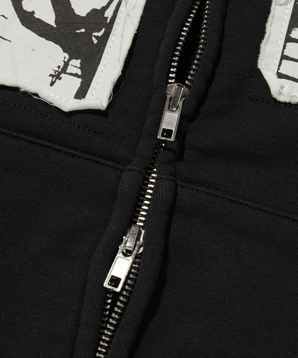 스웨이드(SUADE) PATCHWORK HOOD ZIP UP [BLACK]