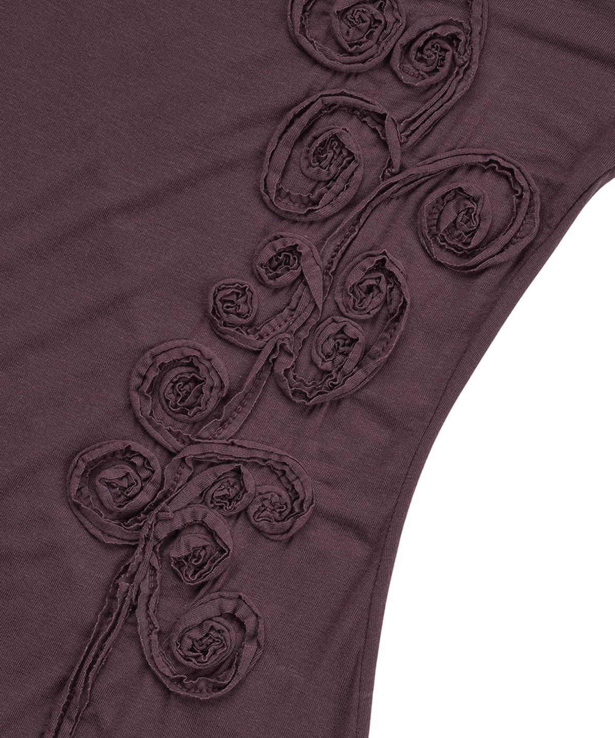 필세(PHILCE) Rosette Sheer Long Sleeve, Purple