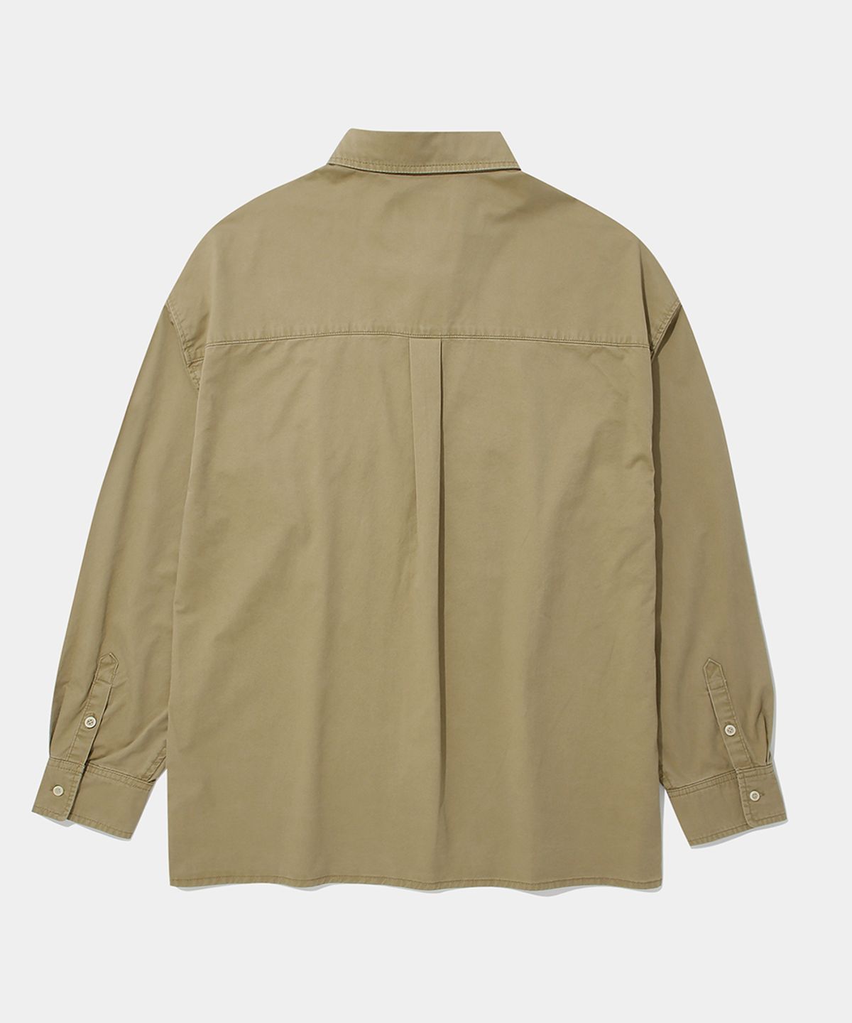 컬럼비아 유니버시티(COLUMBIA UNIVERSITY) SL-LABEL WASHED BIG POCKET TWILL SHIRT_BEIGE