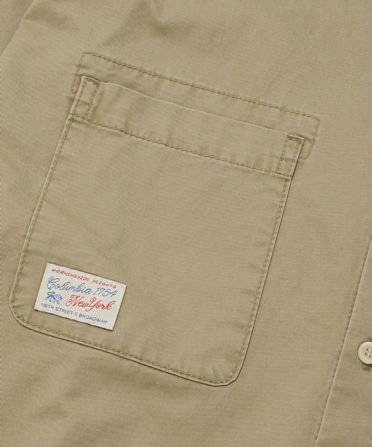 컬럼비아 유니버시티(COLUMBIA UNIVERSITY) SL-LABEL WASHED BIG POCKET TWILL SHIRT_BEIGE