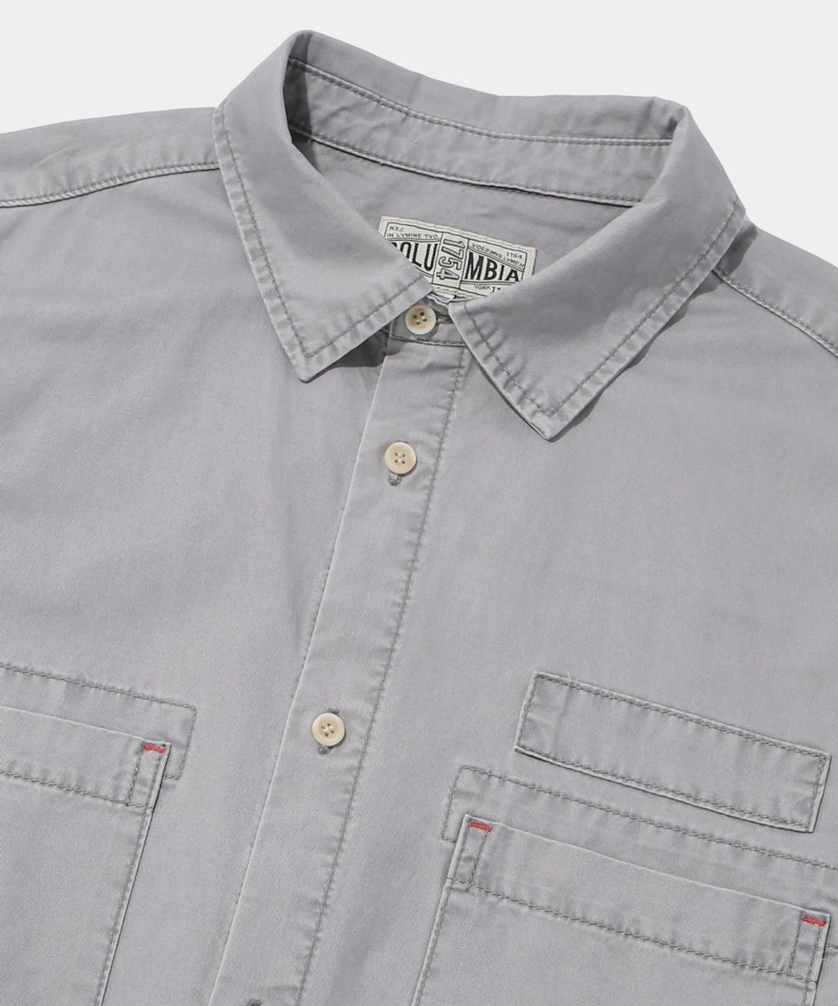 컬럼비아 유니버시티(COLUMBIA UNIVERSITY) SL-LABEL WASHED BIG POCKET TWILL SHIRT_GRAY