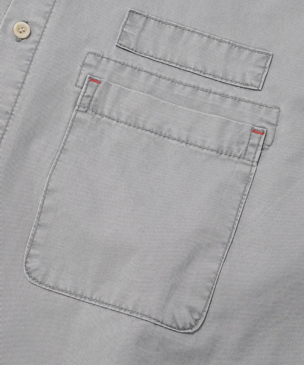 컬럼비아 유니버시티(COLUMBIA UNIVERSITY) SL-LABEL WASHED BIG POCKET TWILL SHIRT_GRAY