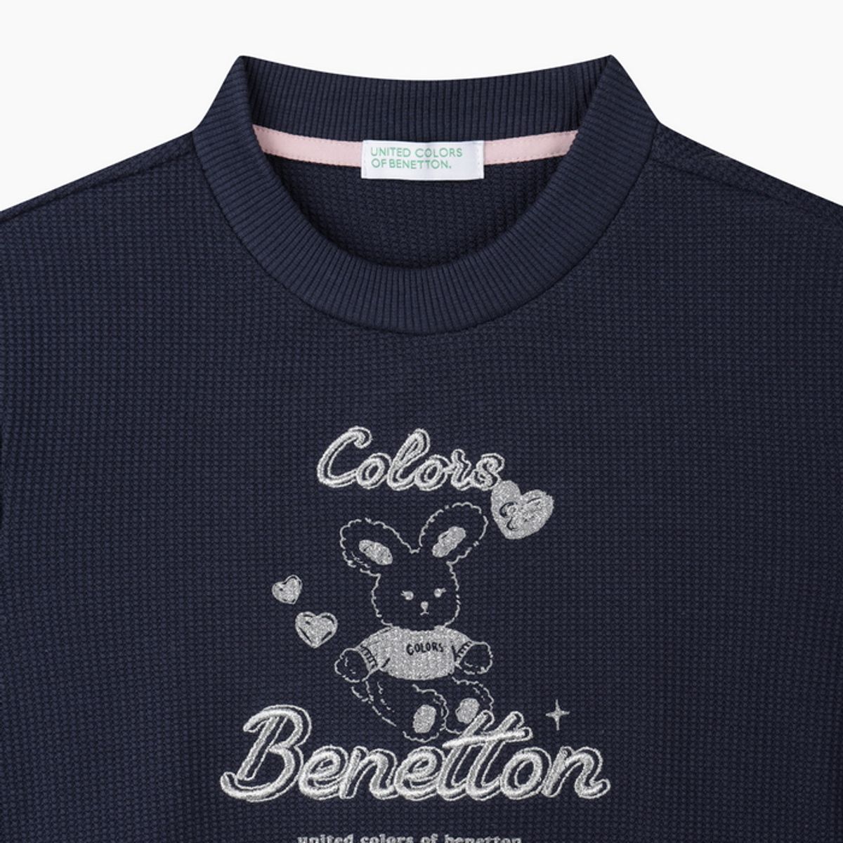 베네통키즈(BENETTONKIDS) 래빗 플레어 와플 원피스_QAOP02641NY