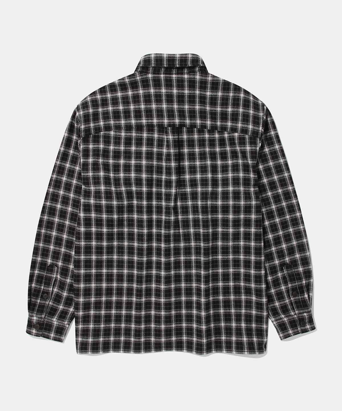 컬럼비아 유니버시티(COLUMBIA UNIVERSITY) FLEECE BONDED CHECK SHIRT JACKET_BLACK