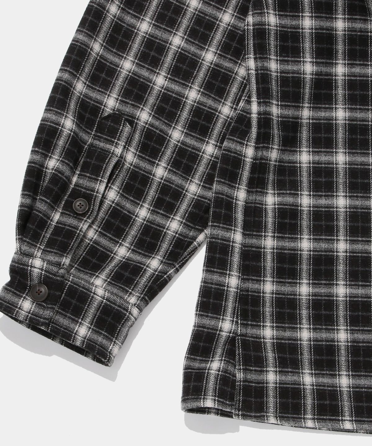 컬럼비아 유니버시티(COLUMBIA UNIVERSITY) FLEECE BONDED CHECK SHIRT JACKET_BLACK