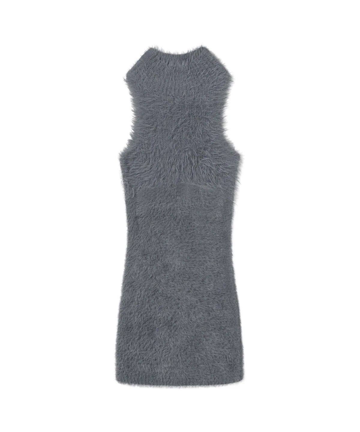 웰빙익스프레스(WELLBEING EXPRESS) Shaggy Knit Dress Grey