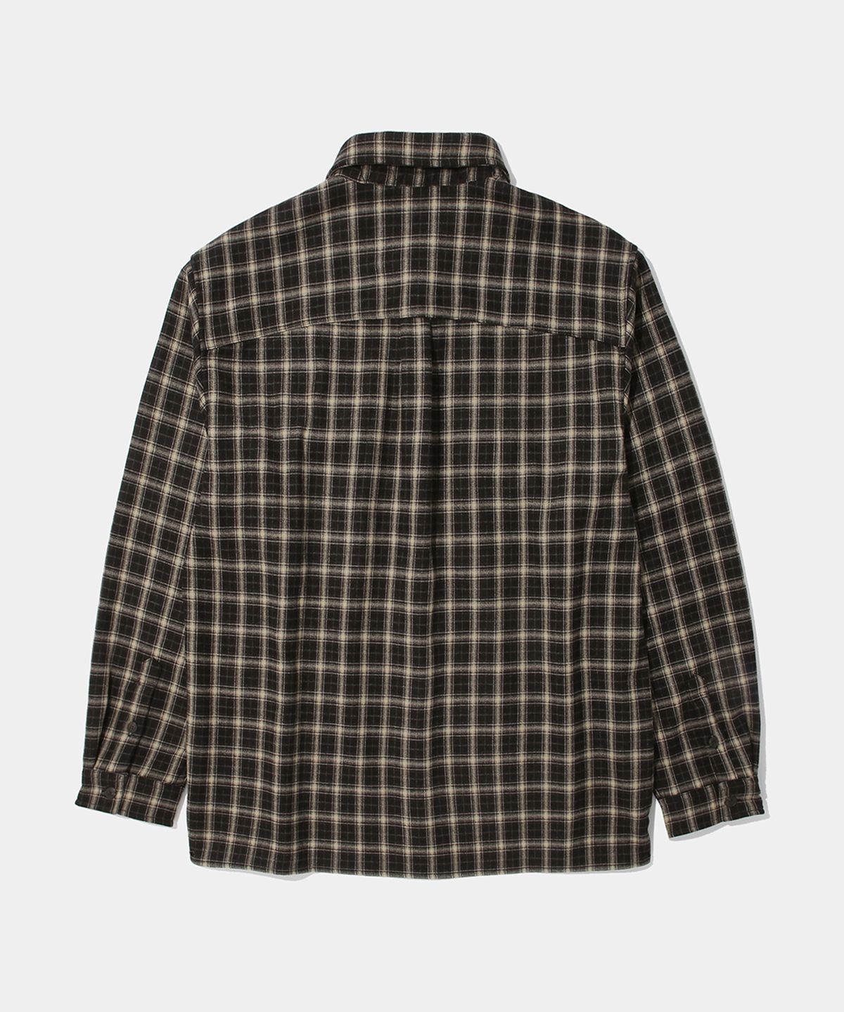 컬럼비아 유니버시티(COLUMBIA UNIVERSITY) FLEECE BONDED CHECK SHIRT JACKET_BROWN
