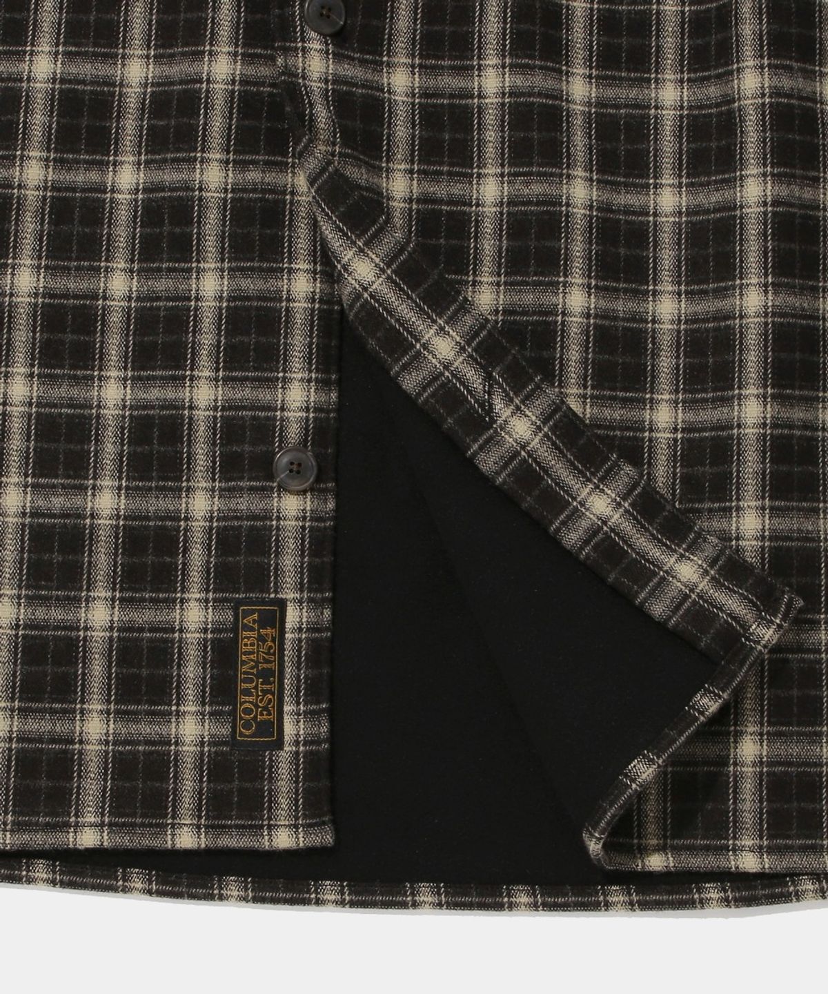 컬럼비아 유니버시티(COLUMBIA UNIVERSITY) FLEECE BONDED CHECK SHIRT JACKET_BROWN