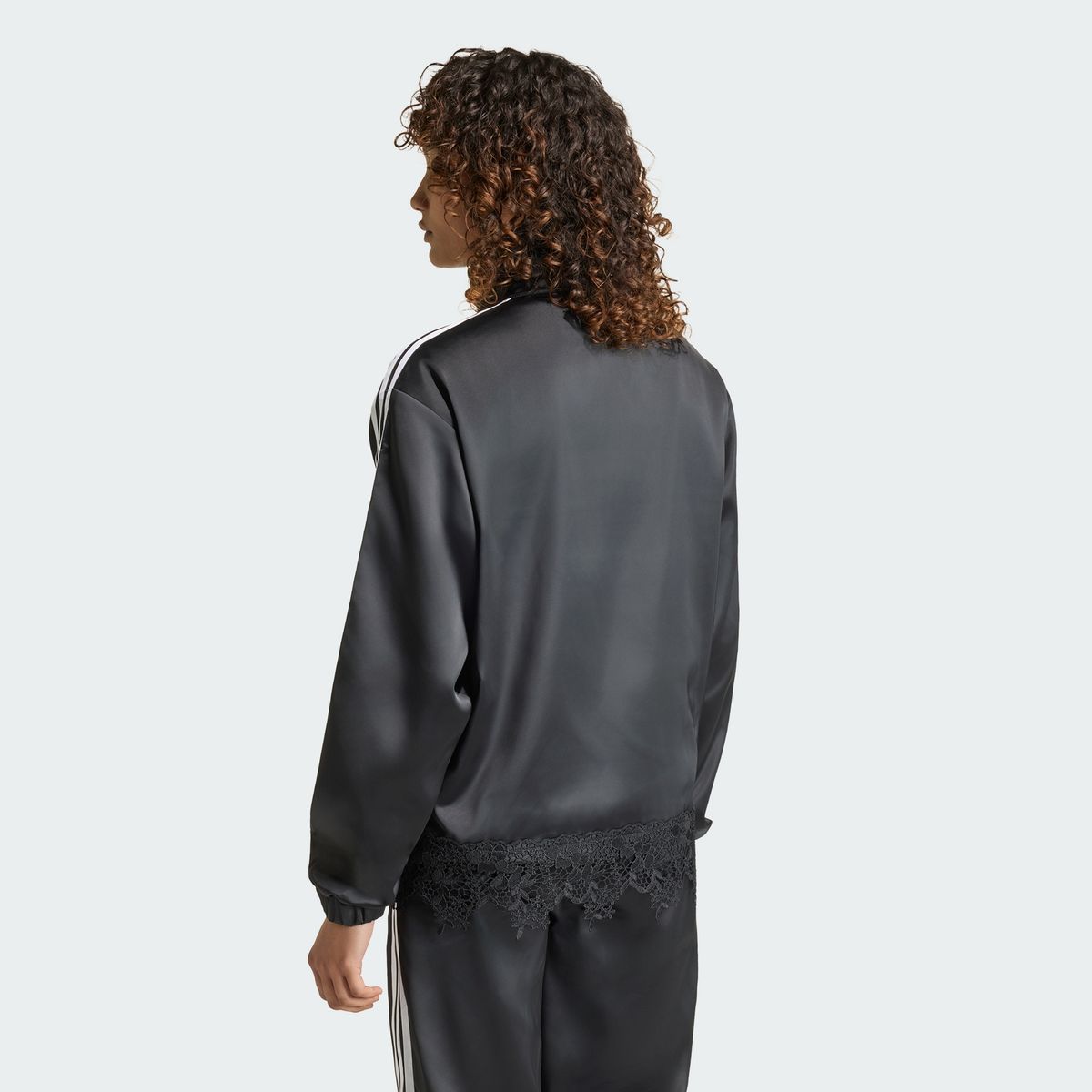 아디다스(ADIDAS) 새틴 레이스 파이어버드 루즈 트랙탑 - 블랙 / LF2670