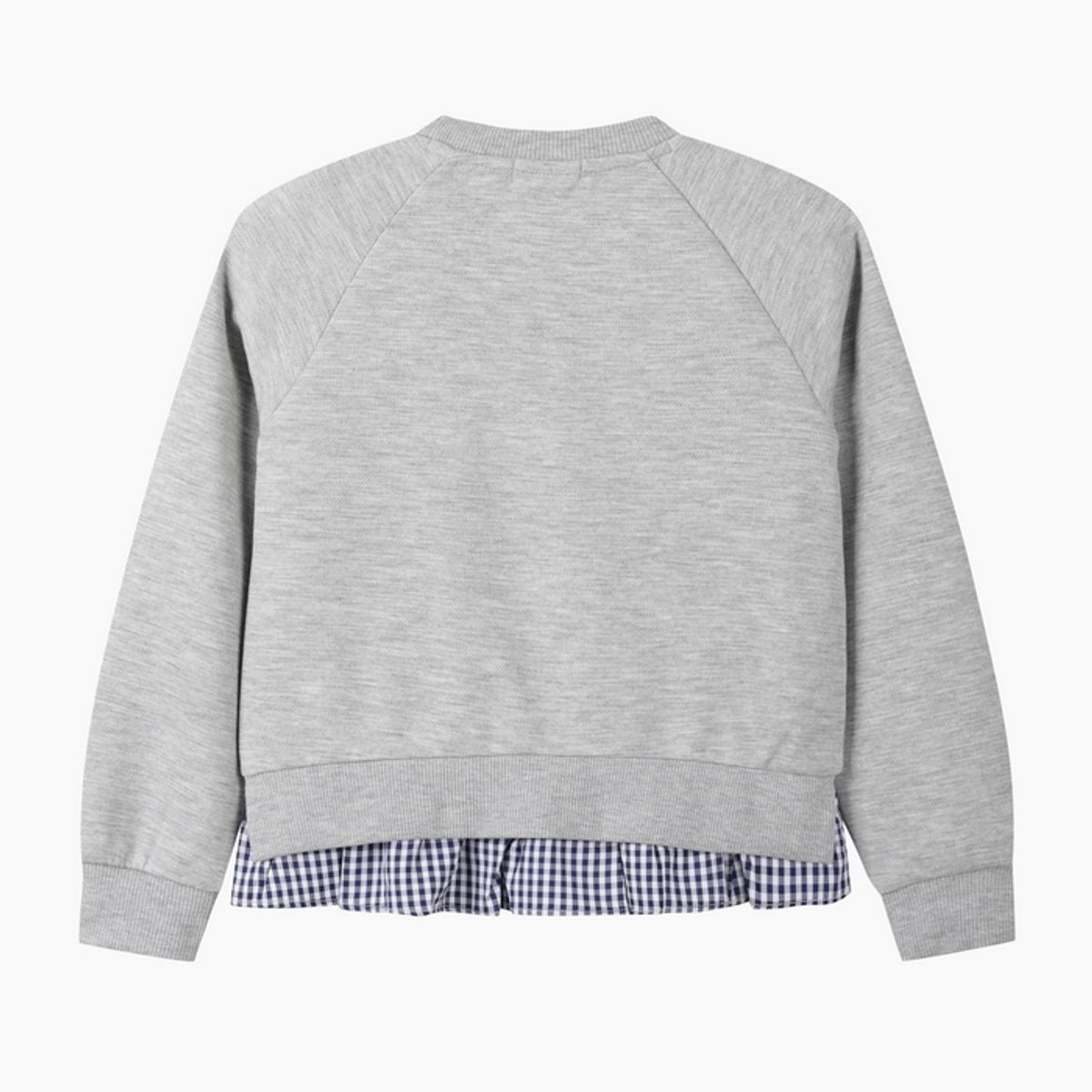 베네통키즈(BENETTONKIDS) 우븐 매치 양면 피케 맨투맨_QAMT03641MG