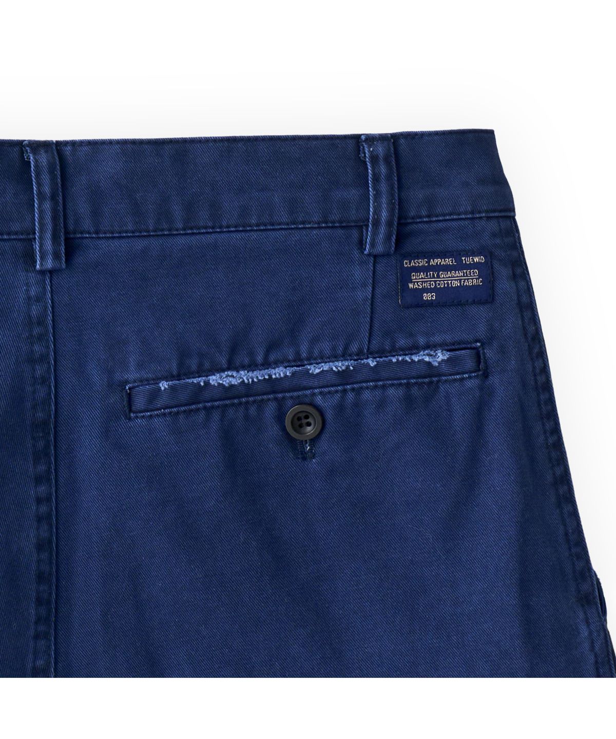 투위드(TUEWID) 003 washed cotton crop pants in indigo