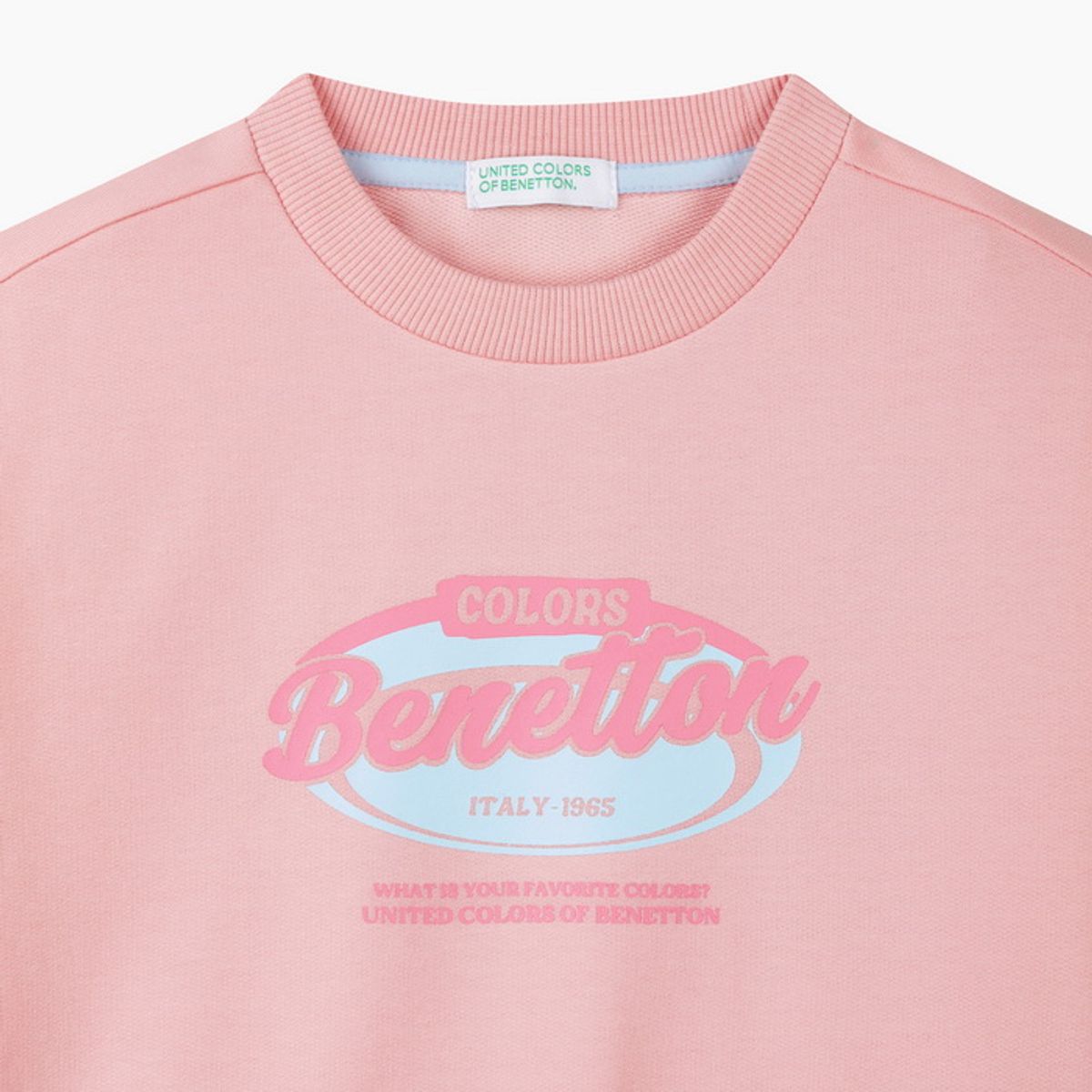 베네통키즈(BENETTONKIDS) 그래픽 컬러 포인트 맨투맨_QAMT04641PK