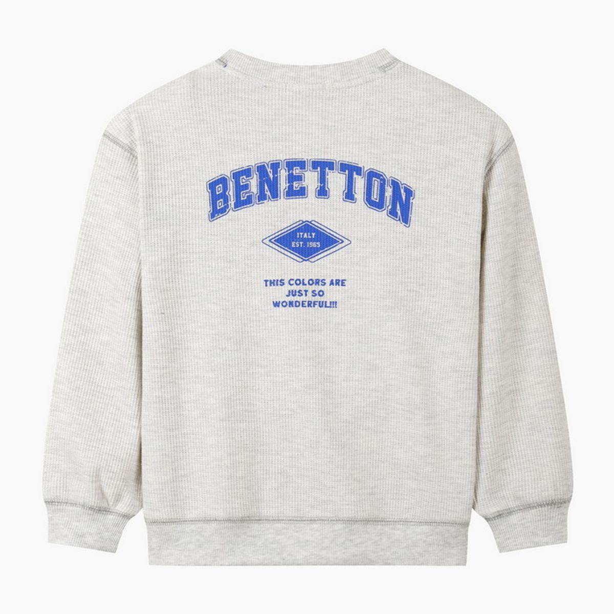 베네통키즈(BENETTONKIDS) 와플 그래픽 맨투맨_QAMT02641MG