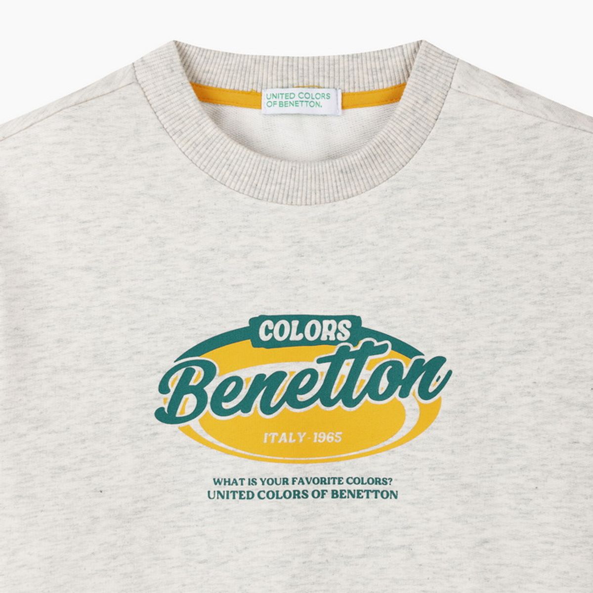 베네통키즈(BENETTONKIDS) 그래픽 컬러 포인트 맨투맨_QAMT04641OT