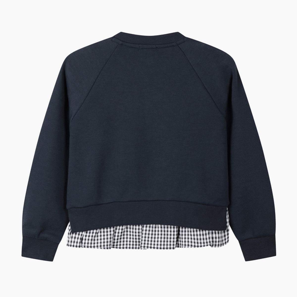 베네통키즈(BENETTONKIDS) 우븐 매치 양면 피케 맨투맨_QAMT03641NY