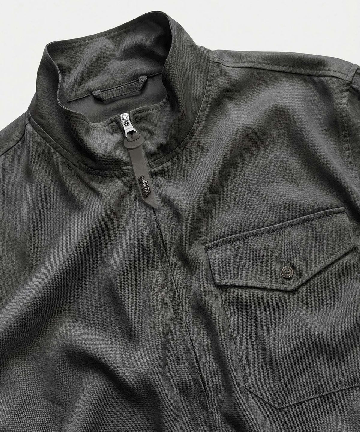 배드블러드(BADBLOOD) Contour High-Neck Lightweight Bomber Shacket - Gray