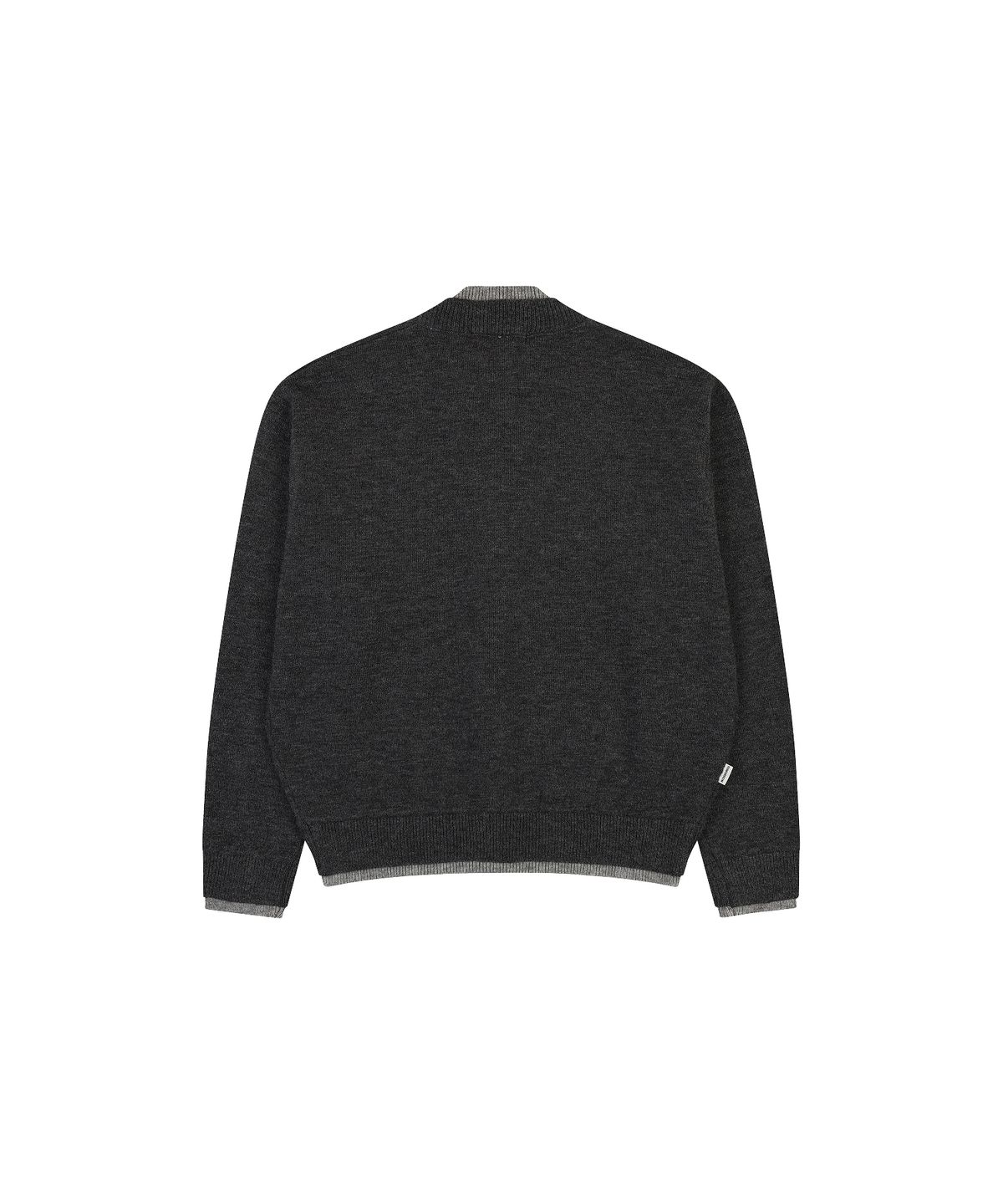 나우앤투모로우(NOWANDTOMORROW) COLOR SCHEME SWEATER CARDIGAN [CHARCOAL]