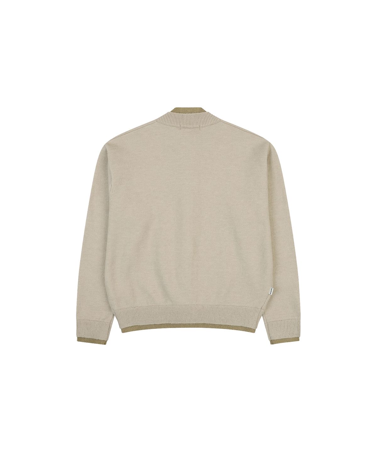 나우앤투모로우(NOWANDTOMORROW) COLOR SCHEME SWEATER CARDIGAN [BEIGE]