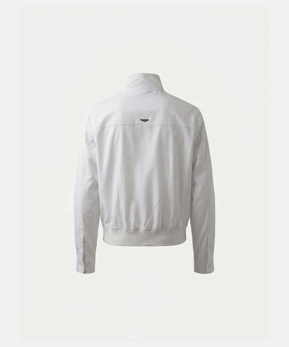 배드블러드(BADBLOOD) Contour High-Neck Lightweight Bomber Shacket - White