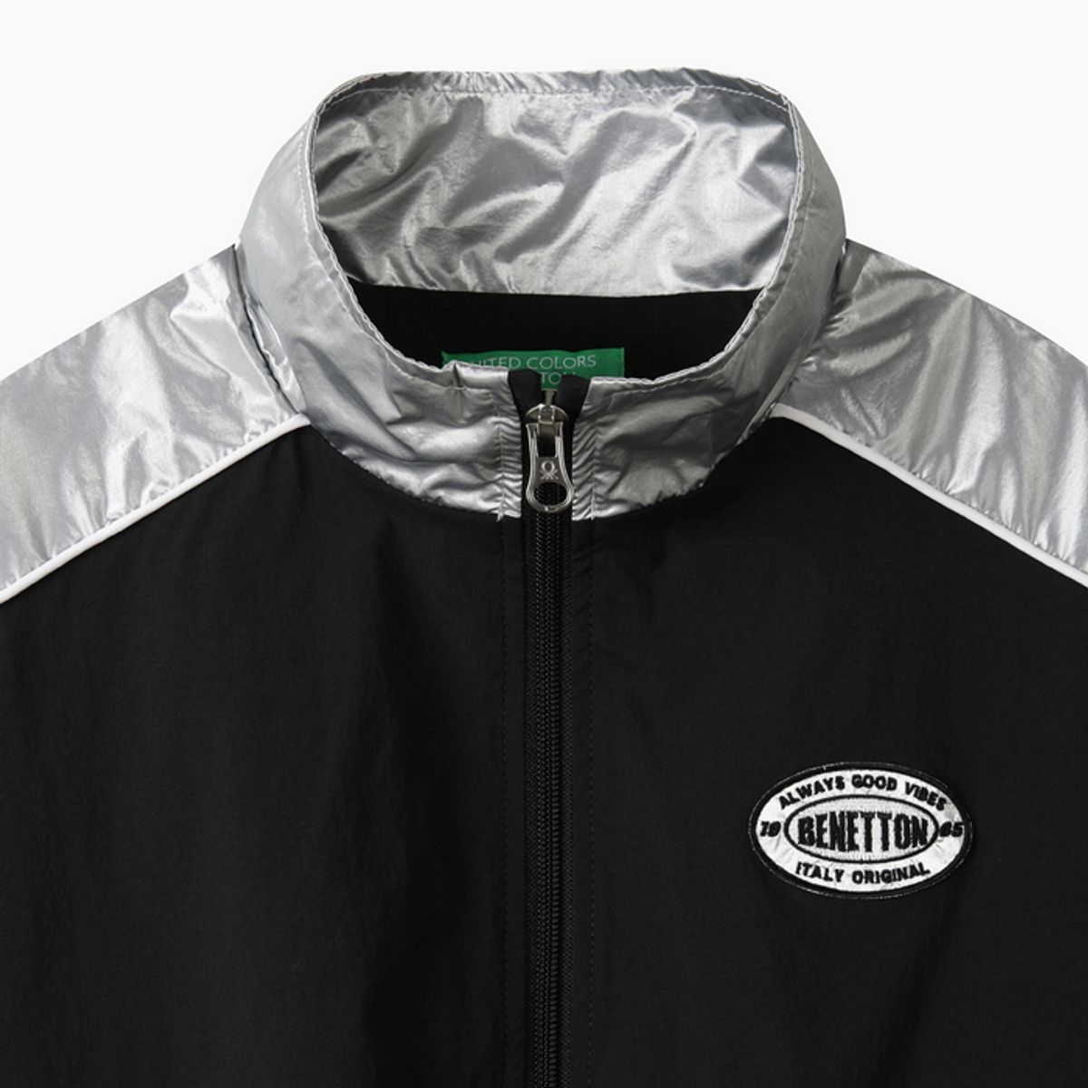 베네통키즈(BENETTONKIDS) 스트릿 배색 화섬 점퍼_QAJP01641BK