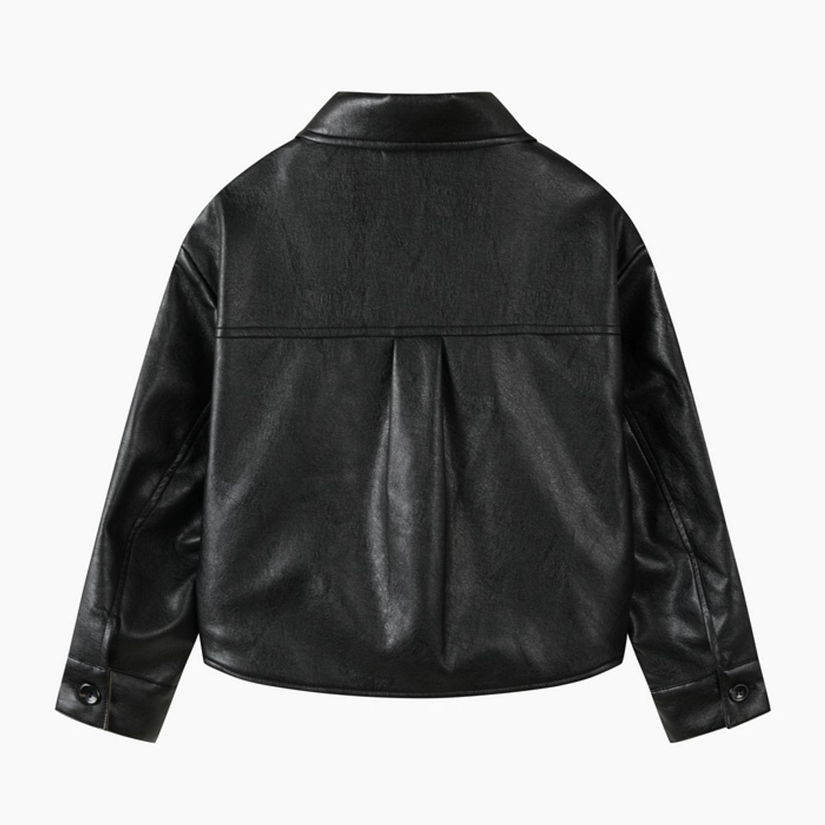 베네통키즈(BENETTONKIDS) 에코 레더 자켓_QAJK03641BK