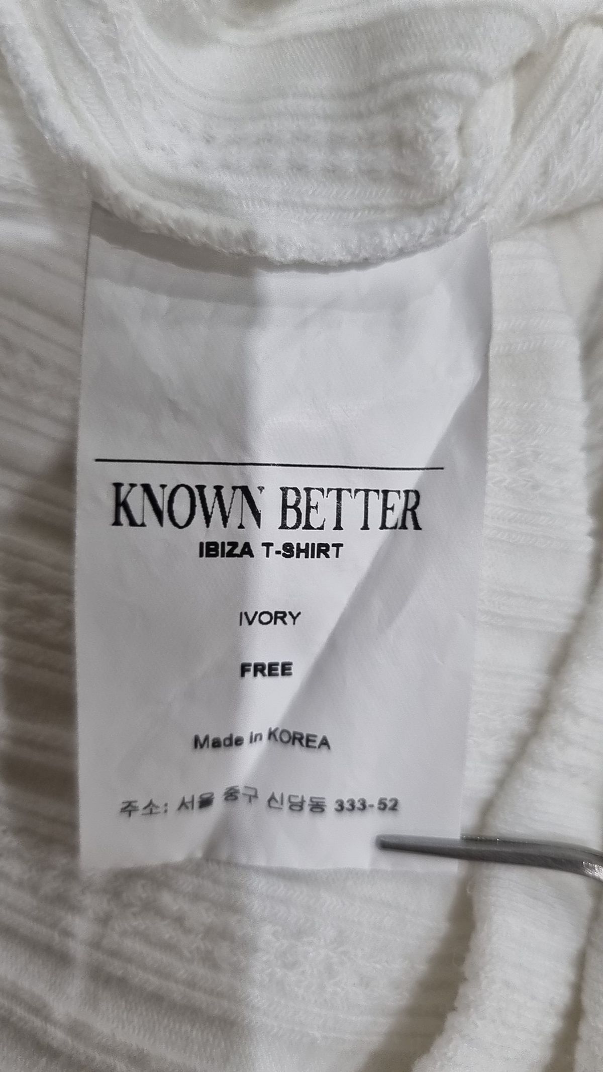 노운베러(KNOWNBETTER) 반소매 티셔츠 FREE
