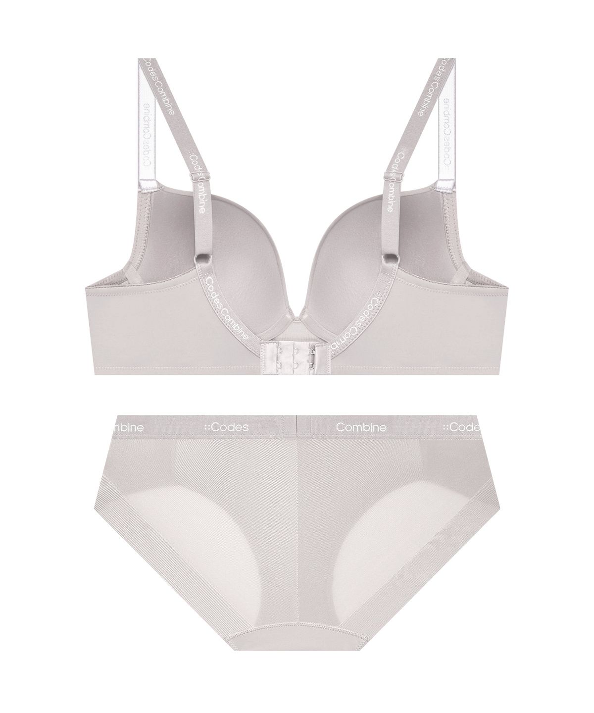 코데즈컴바인 이너웨어(CODES COMBINE INNERWEAR) 미니멀 아스킨 와이어 브라 햄팬티 세트_라이트스킨