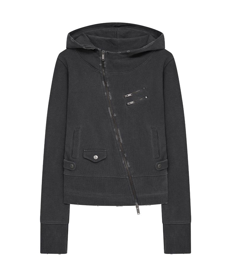 pg diagonal zip up (dark grey)