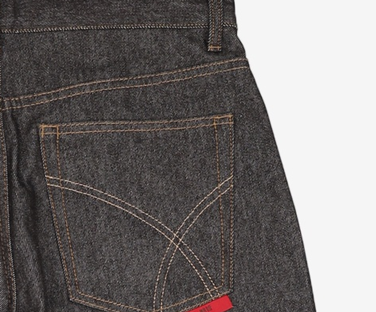 기철(KICHUL) Midnight Raw Wide Denim Pants (Black) M