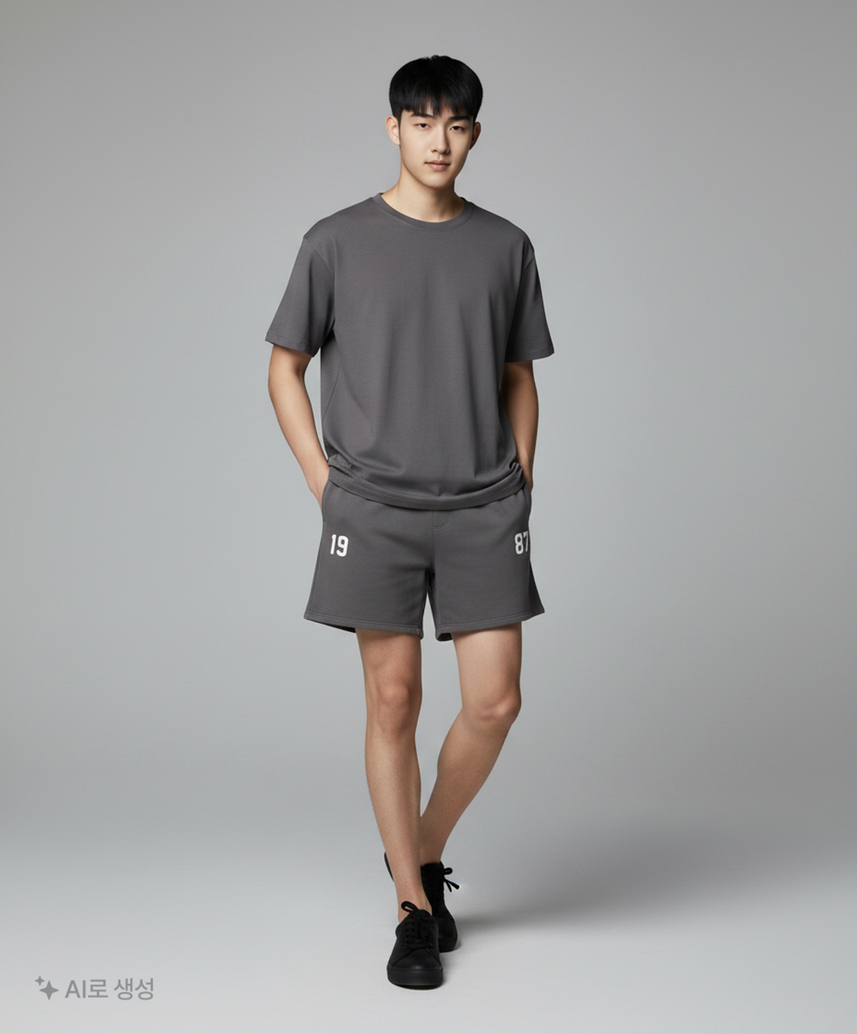 엠엠엘지(MMLG) [Mmlg] 1987 BIG SWEAT PANTS (EVERY GREY) L