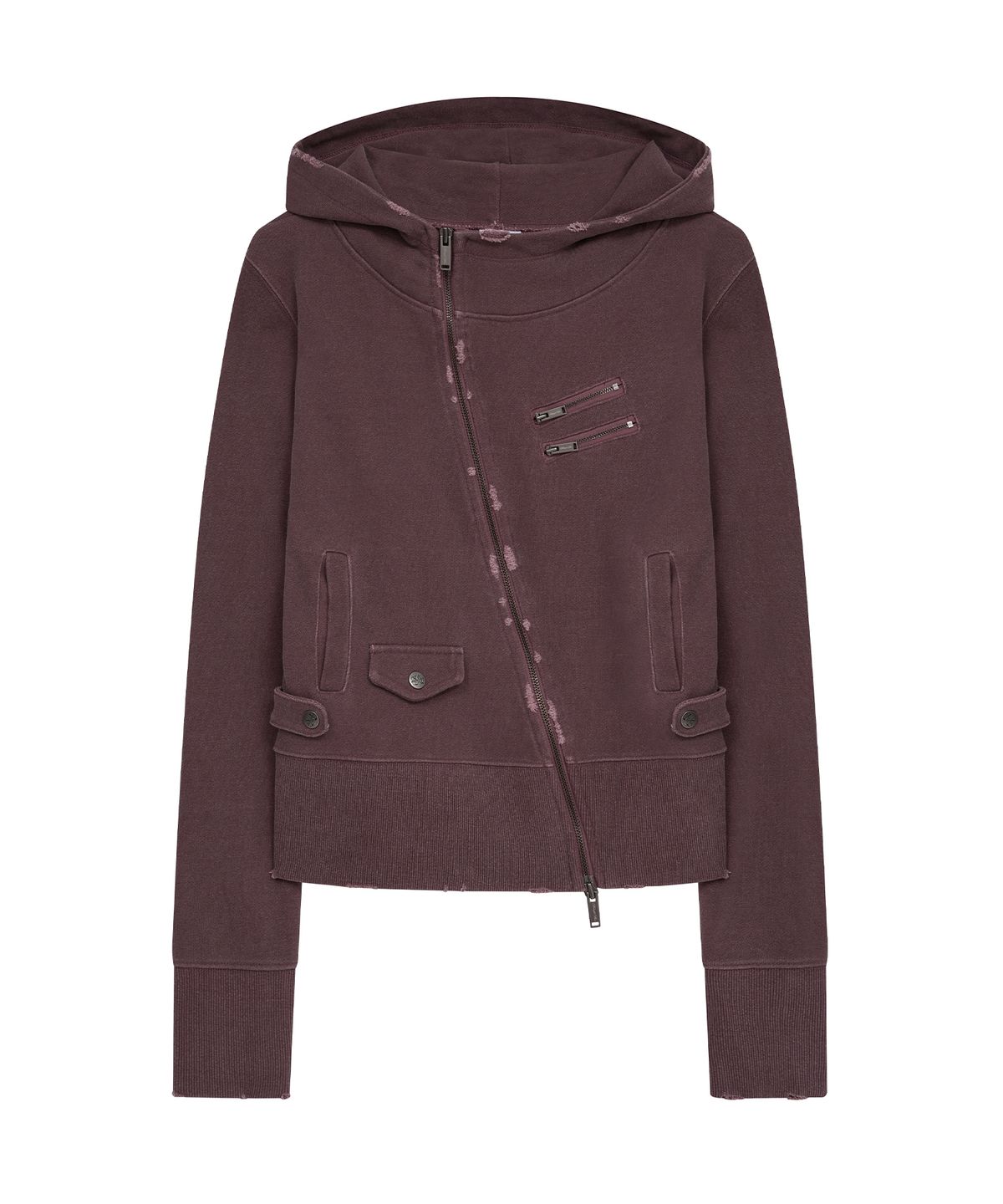 미드나잇 무브(MIDNIGHT MOVE) pg diagonal zip up (wine)