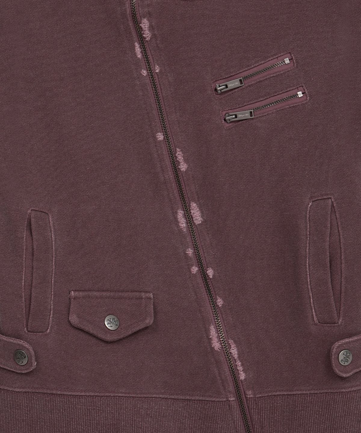 미드나잇 무브(MIDNIGHT MOVE) pg diagonal zip up (wine)