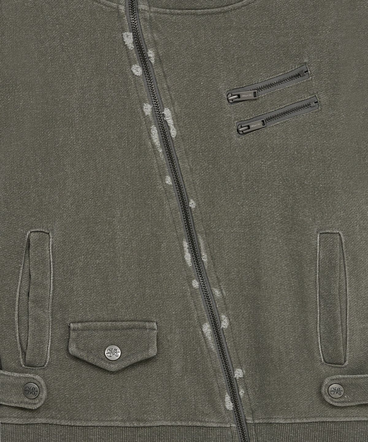 미드나잇 무브(MIDNIGHT MOVE) pg diagonal zip up (khaki)