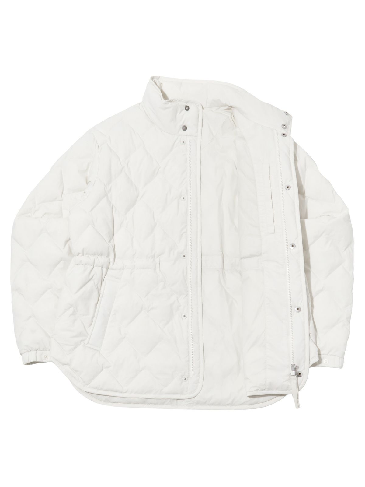 아이더(EIDER) THERMOLOCK (써모락) 여성 슬림 블렌드 미들 패딩 자켓_Cream