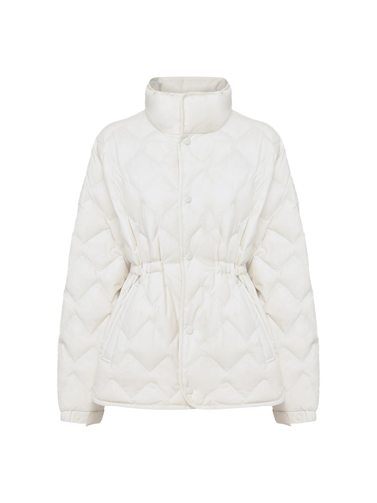 아이더(EIDER) THERMOLOCK (써모락) 여성 슬림 블렌드 미들 패딩 자켓_Cream