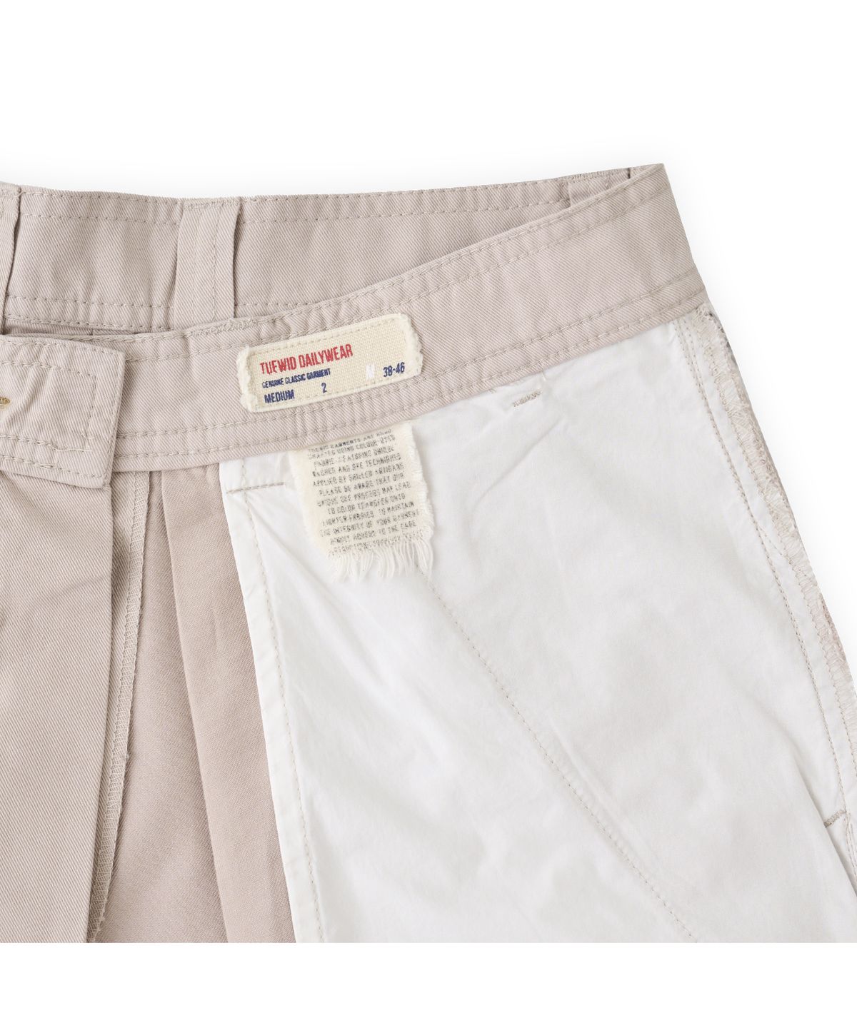 투위드(TUEWID) 006 pleated Bermuda pants in washed fog grey 0 SIZE