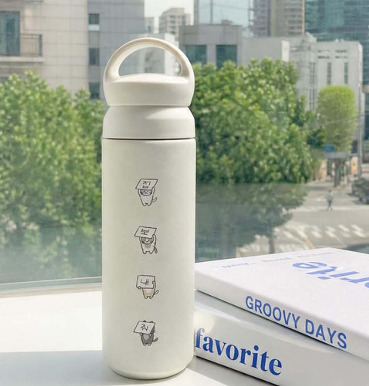 이레케이스앤굿즈(IRECASEGOODS) 집보내줘 디자인 핸들텀블러 보온 보냉 500ml 휴대용