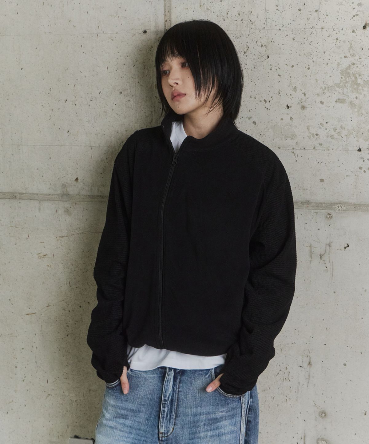 9999아카이브(9999ARCHIVE) [9999x후디진호] Asymmetric Utility Fleece